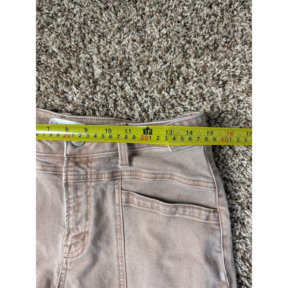 Flying Monkey Womens High Rise Utility Straight Leg Jeans Mauve Pink Size 28 - Picture 4 of 7